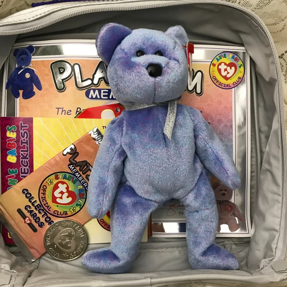 Ty Beanie Babies Official Club Platinum Edition Membership Case CLUBBY 11 opened